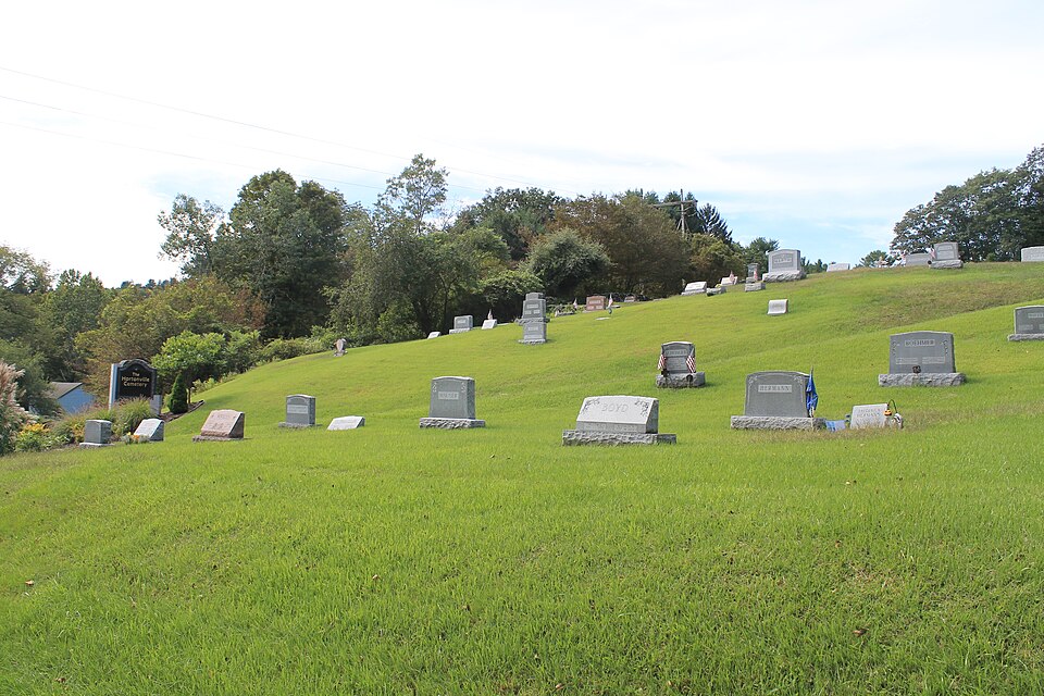 Photograph of German Presbyterian Church and Hortonville Cemetery