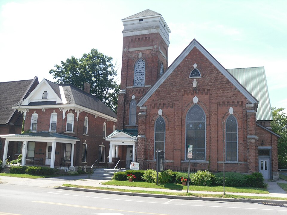 Photograph of First Baptist Church and Cook Memorial Building