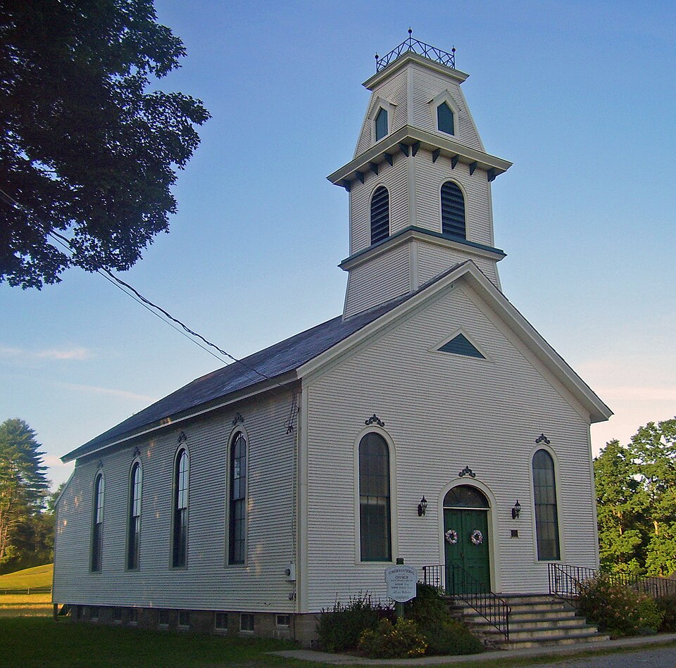 Photograph of South Granville Congregational Church and Parsonage
