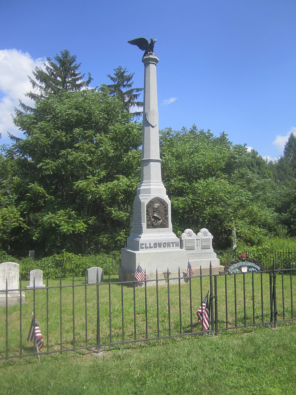 Photograph of Col. Elmer E. Ellsworth Monument and Grave
