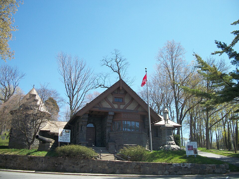 Photograph of Fort Golgotha and the Old Burial Hill Cemetery