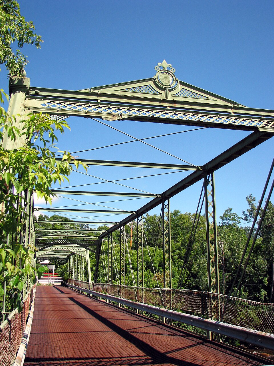Photograph of Double-Span Metal Pratt Truss Bridge