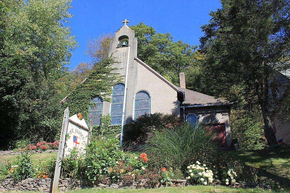 Photograph of St. James Church and Rectory