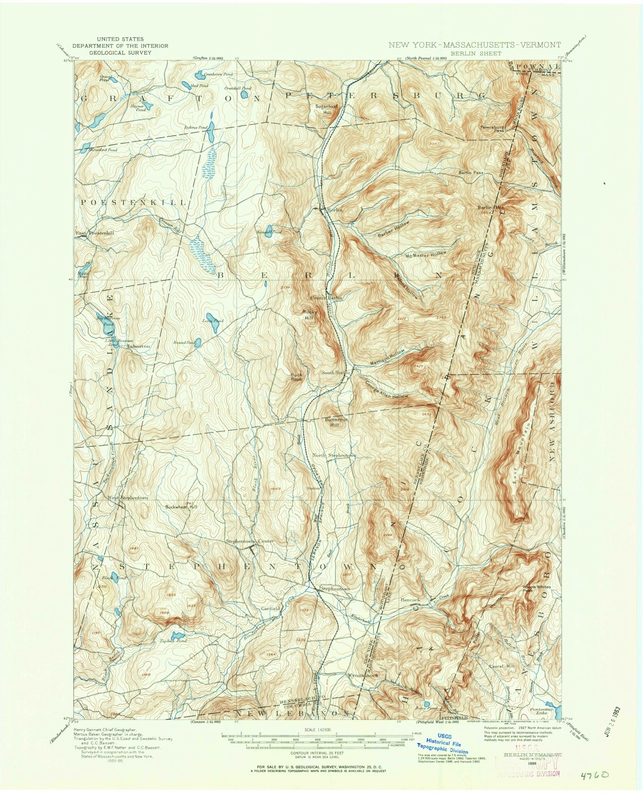 Topographic sheet of Berlin, surveyed 1888