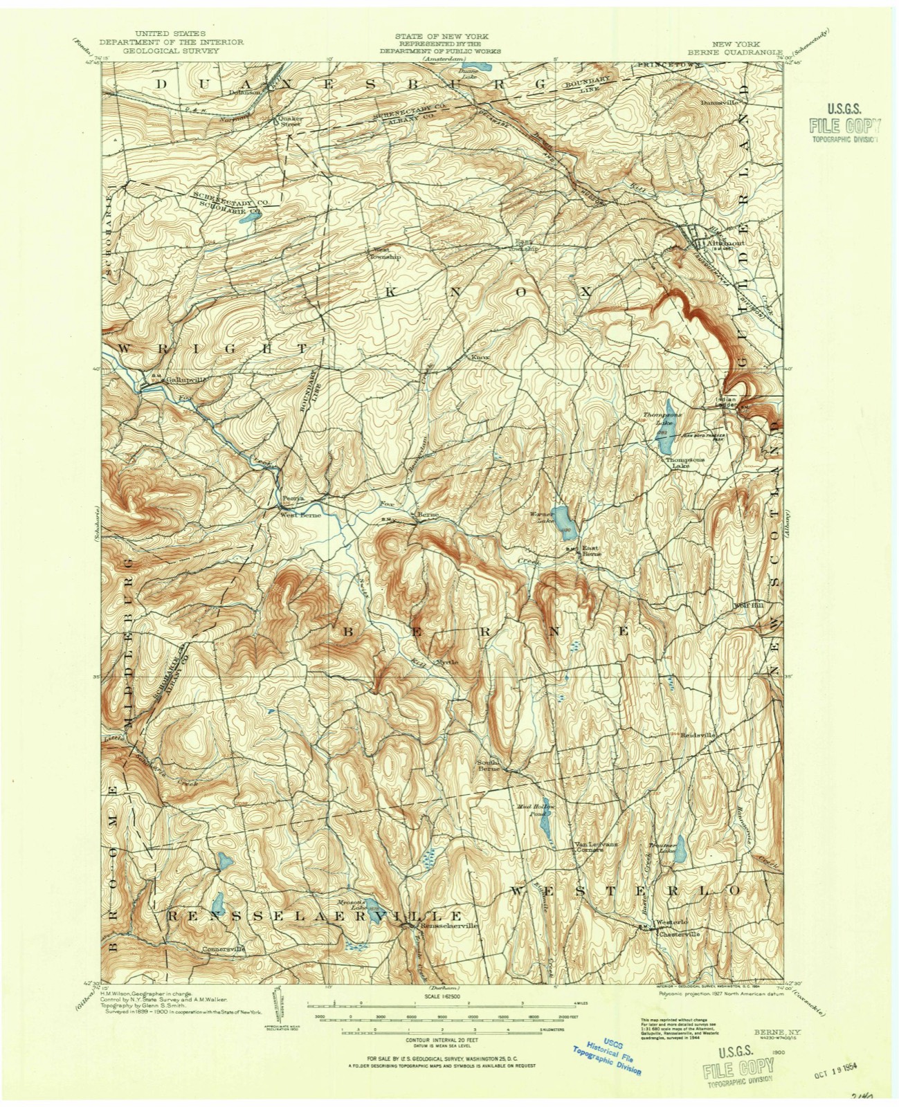 Topographic sheet of Delanson, surveyed 1900