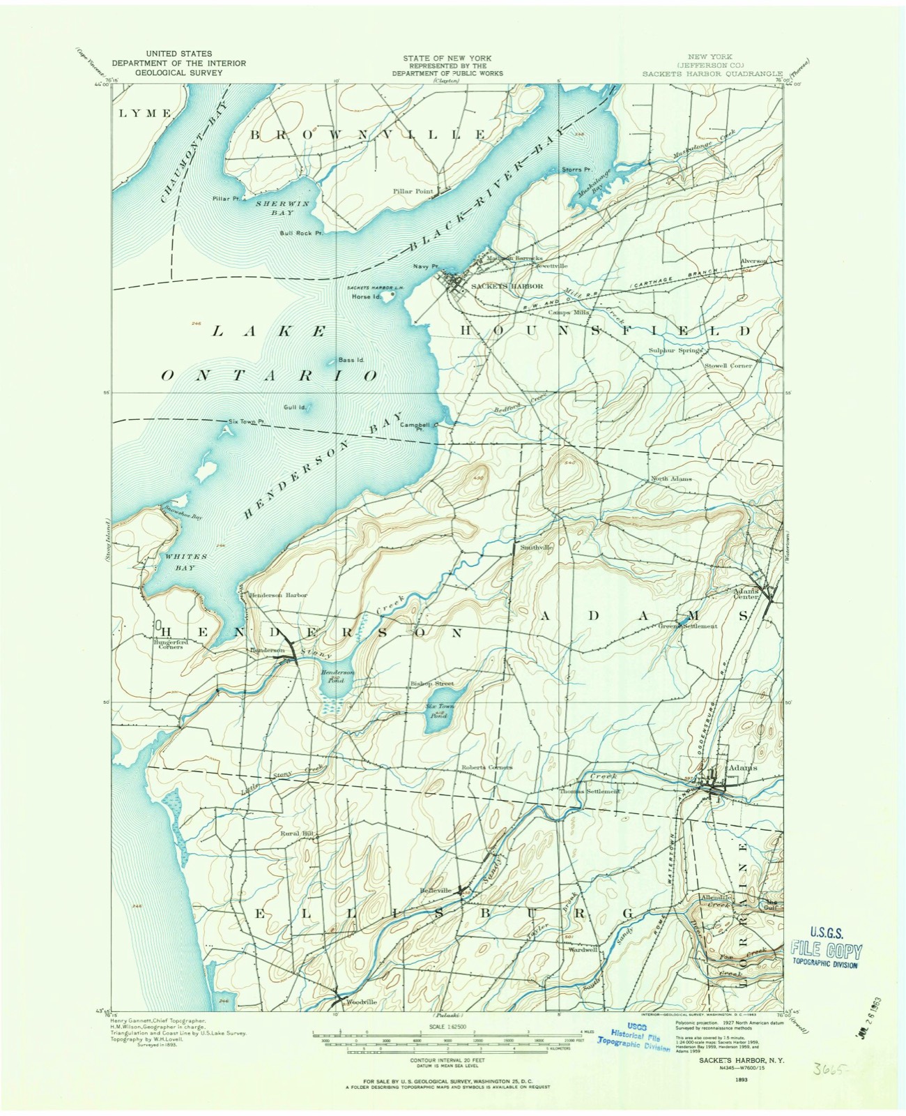 Topographic sheet of Smithville, surveyed 1893