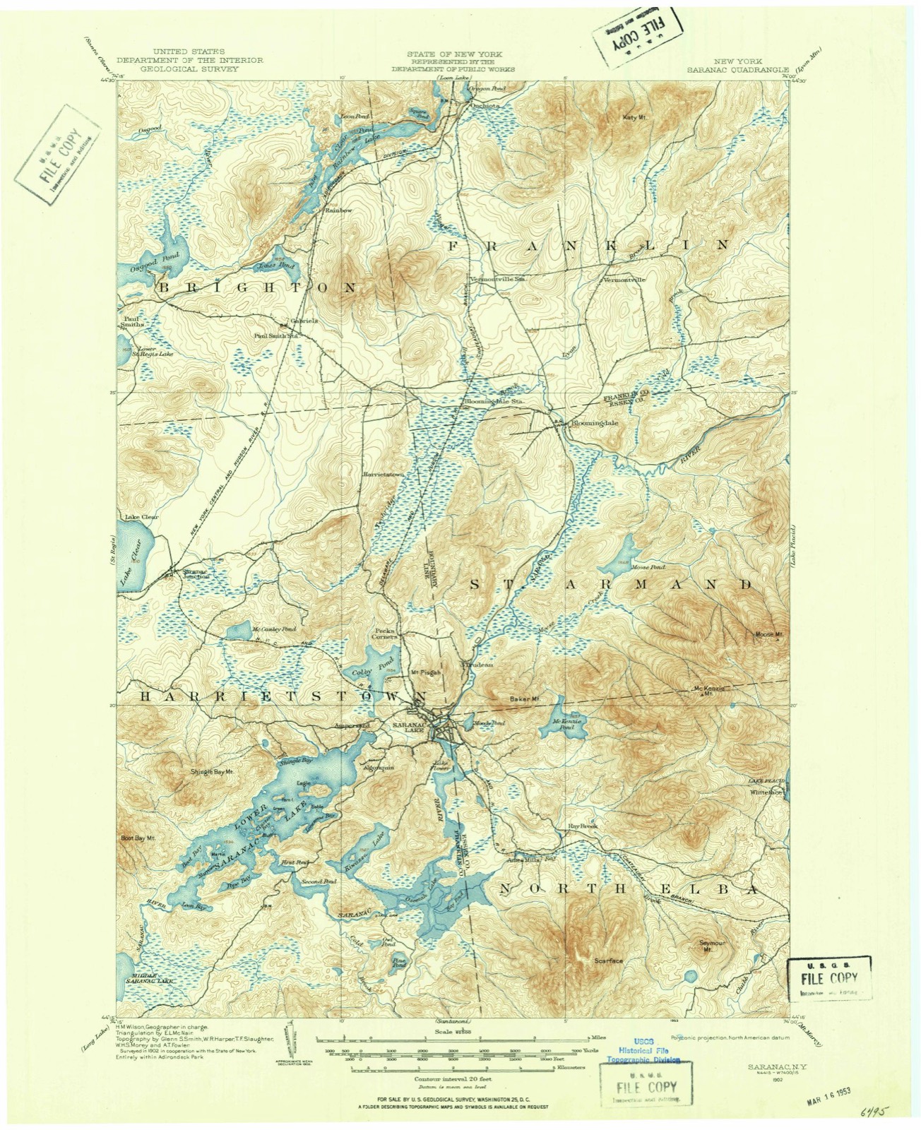 Topographic sheet covering Corey Cottage, surveyed 1902