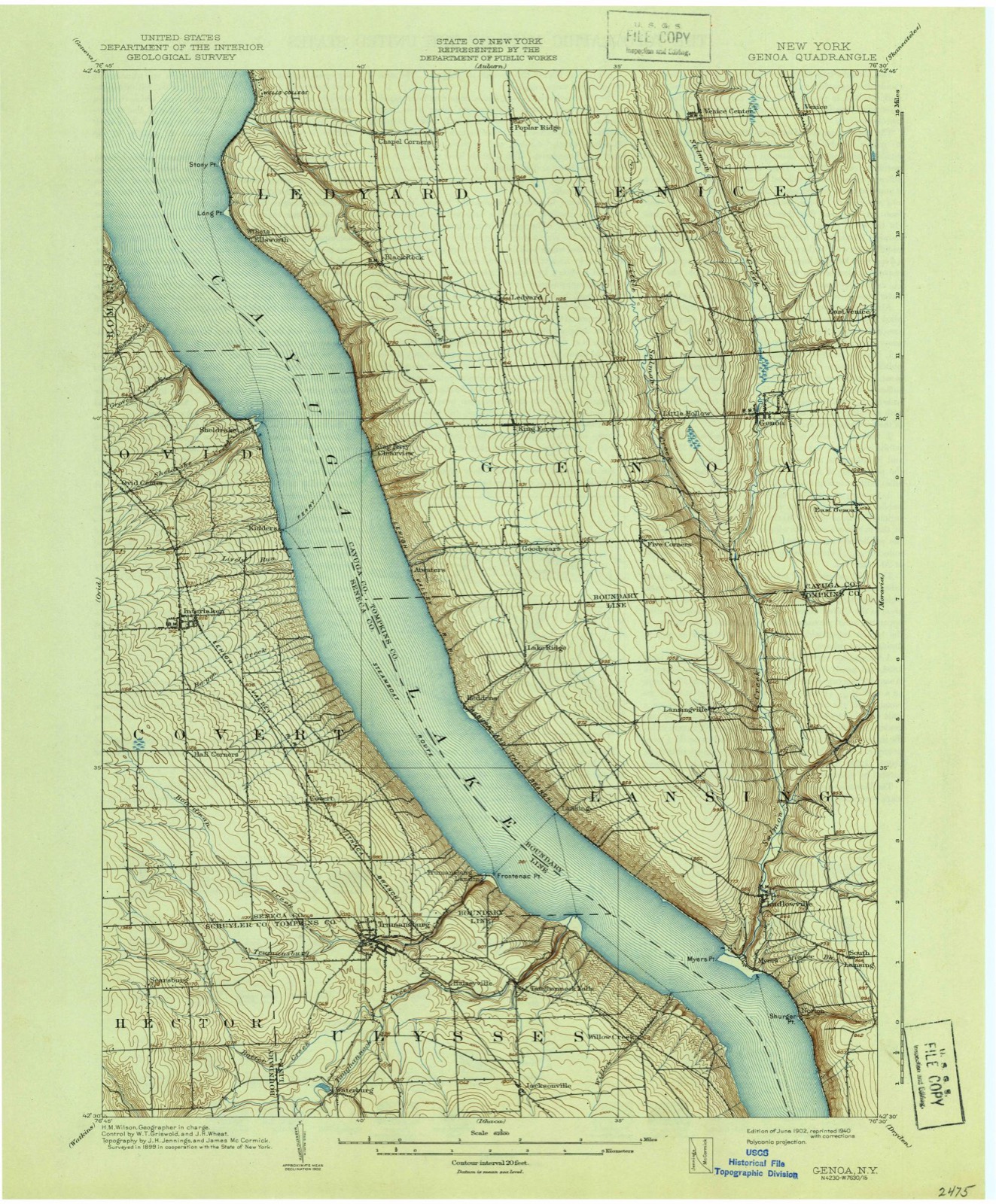 Topographic sheet of Covert, surveyed 1902