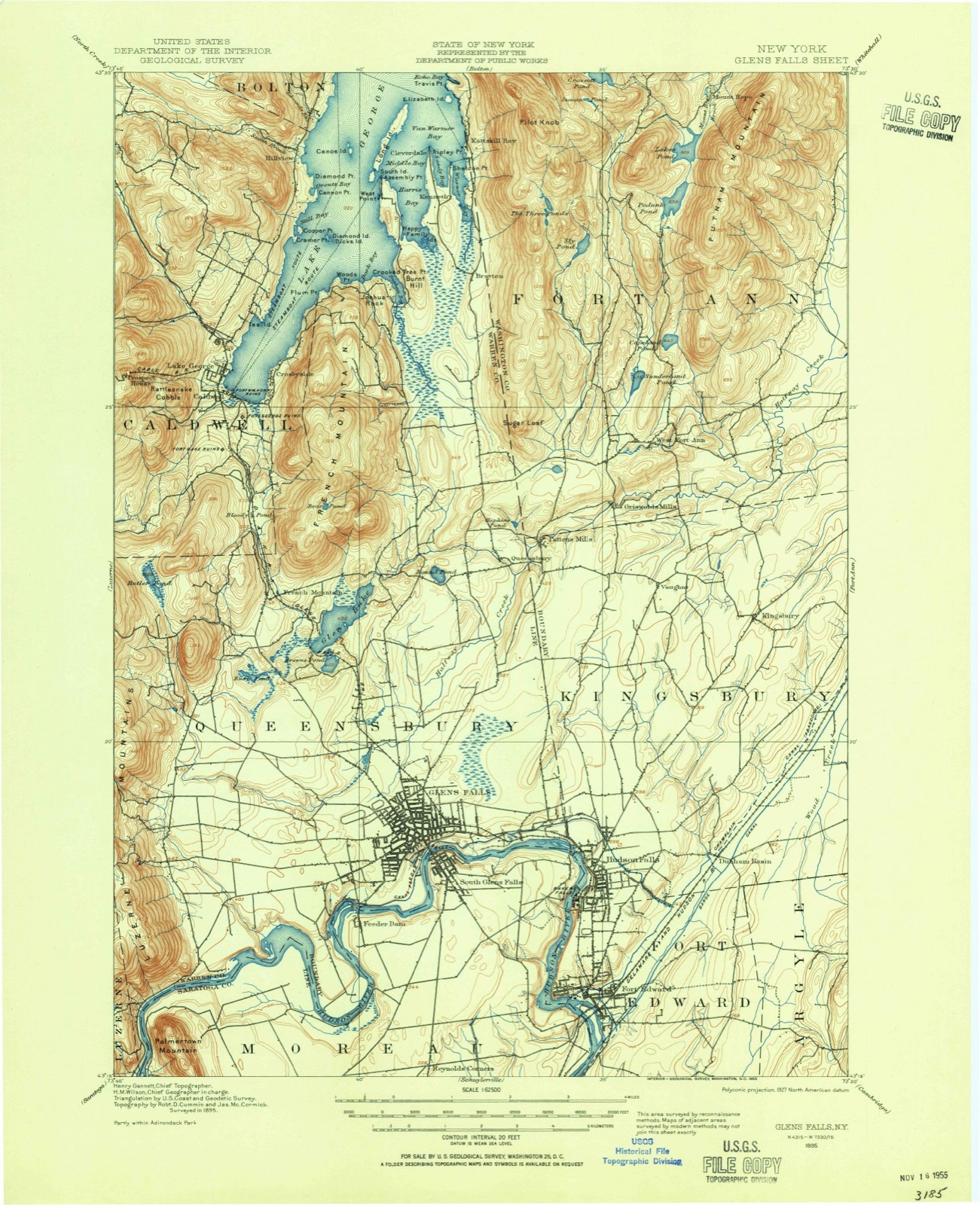 Topographic sheet covering Cunningham House, surveyed 1895