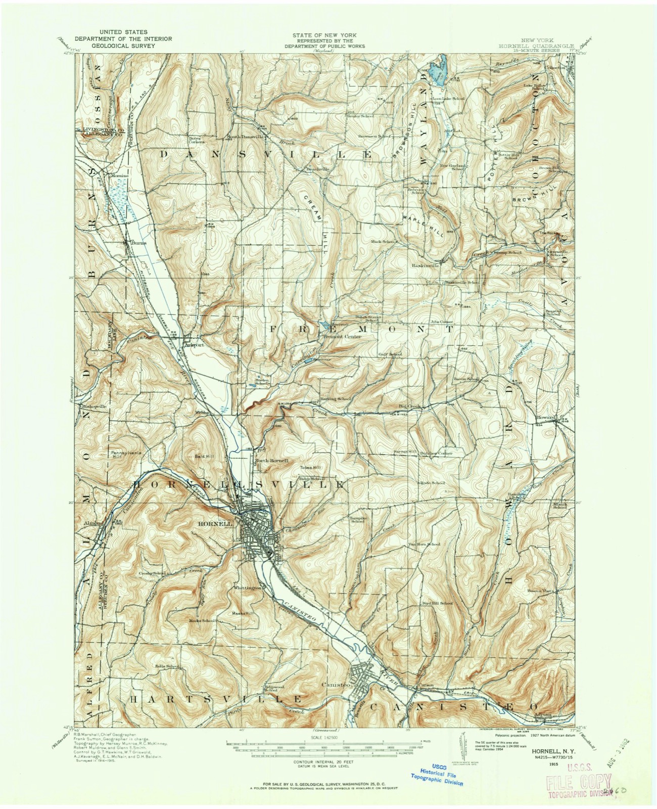 Topographic sheet of Butcher Corner, surveyed 1915