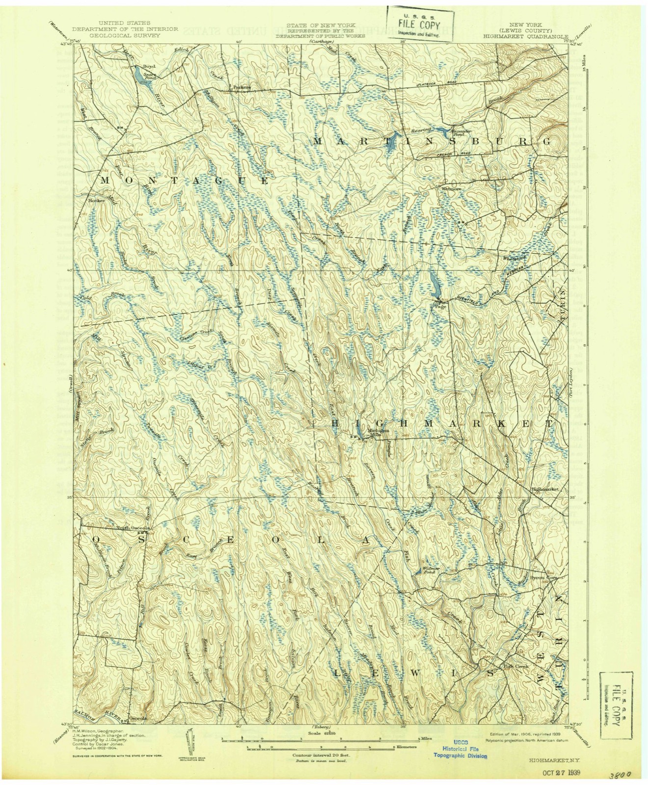 Topographic sheet of Page, surveyed 1906
