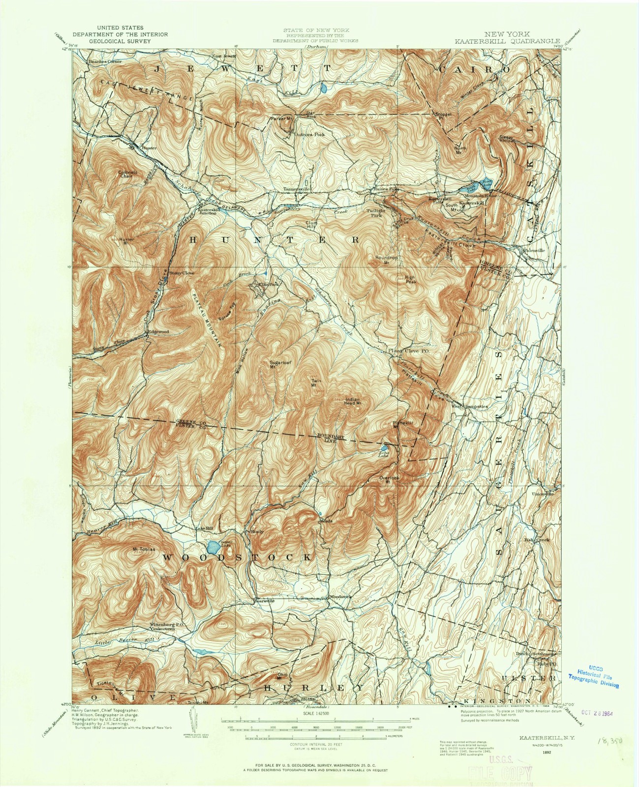 Topographic sheet of Ruby, surveyed 1892