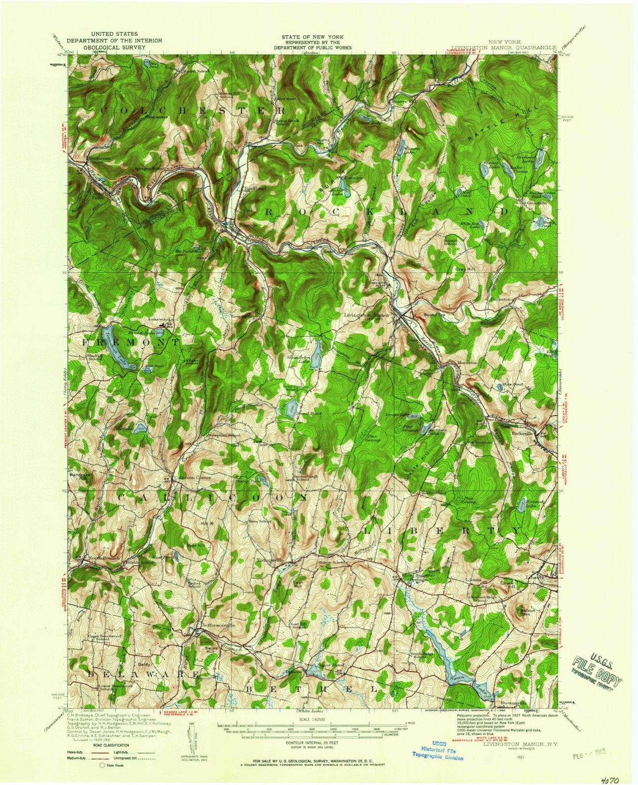 Topographic sheet of Deckertown, surveyed 1921