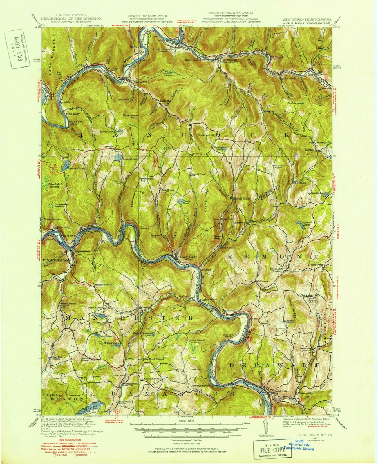 Topographic sheet of Peas Eddy, surveyed 1920