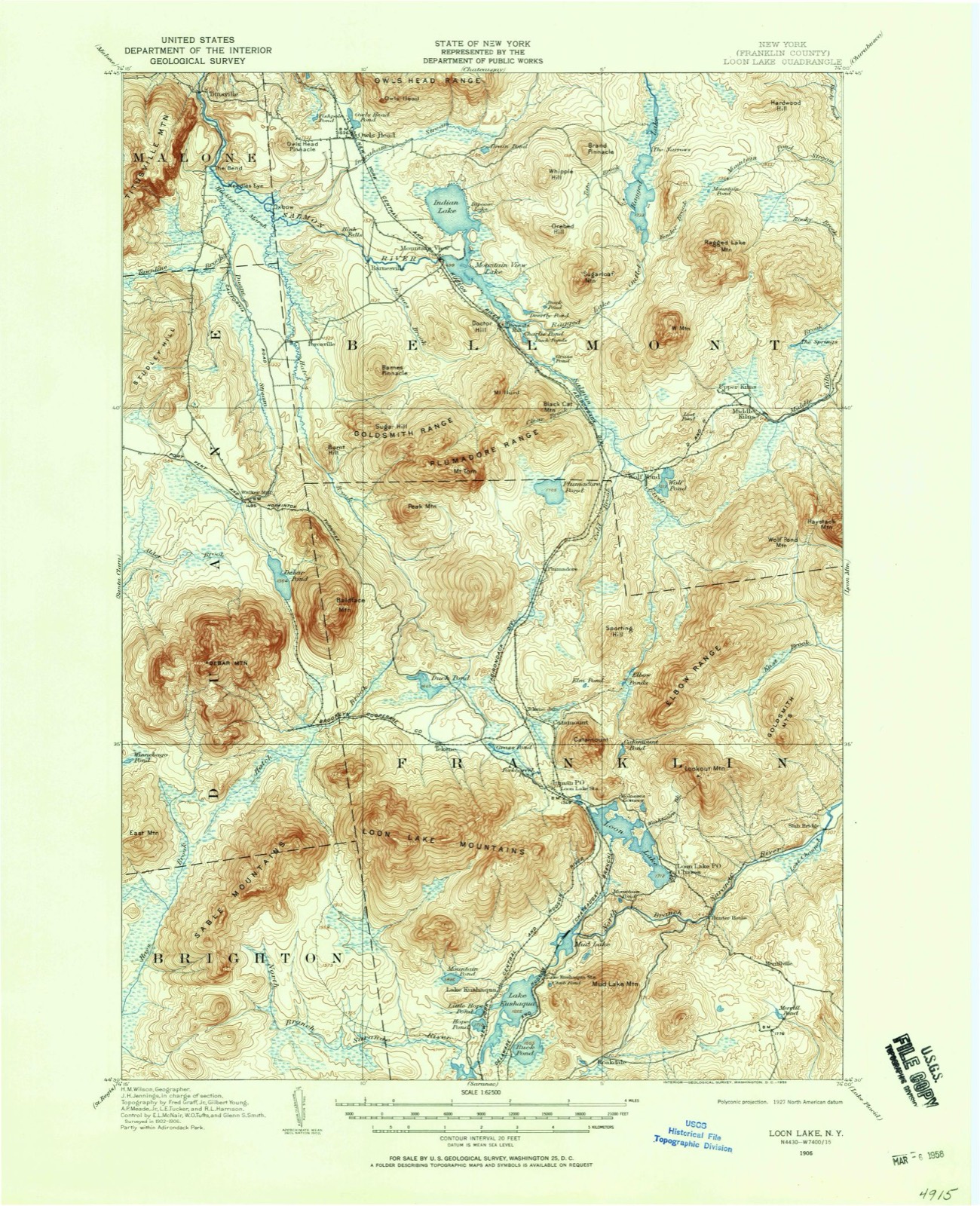 Topographic sheet of Porcaville, surveyed 1906