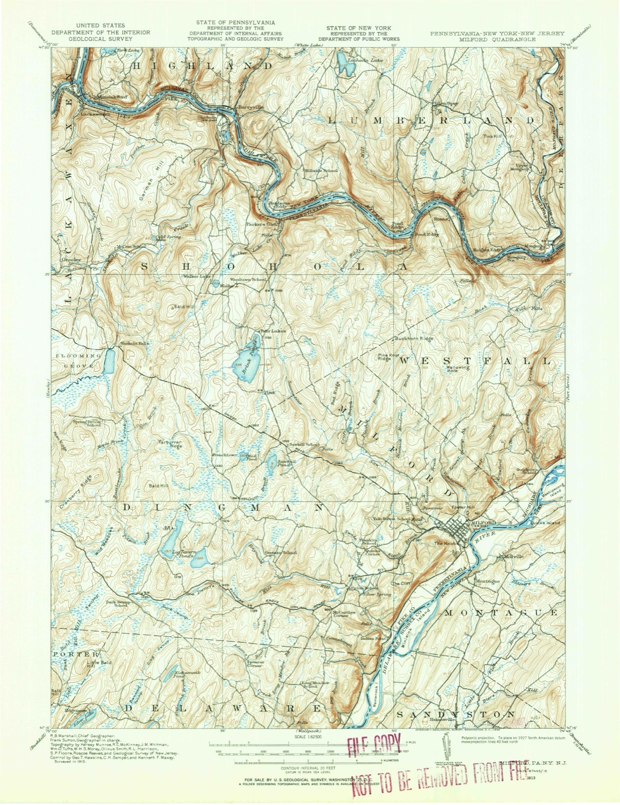 Topographic sheet covering Spring House, surveyed 1913