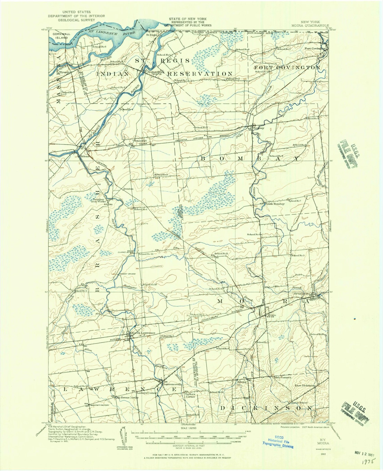 Topographic sheet of Moira, surveyed 1915