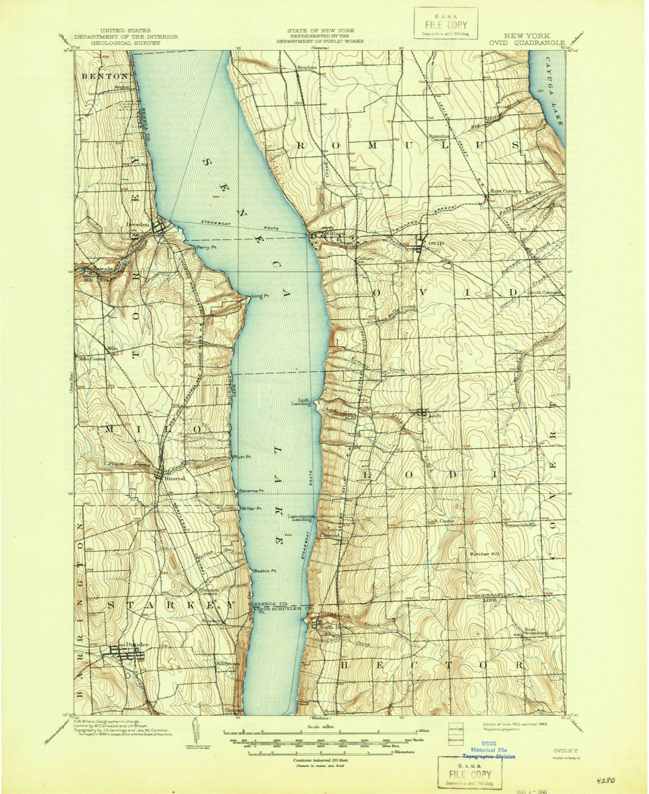 Topographic sheet of Willard, surveyed 1902
