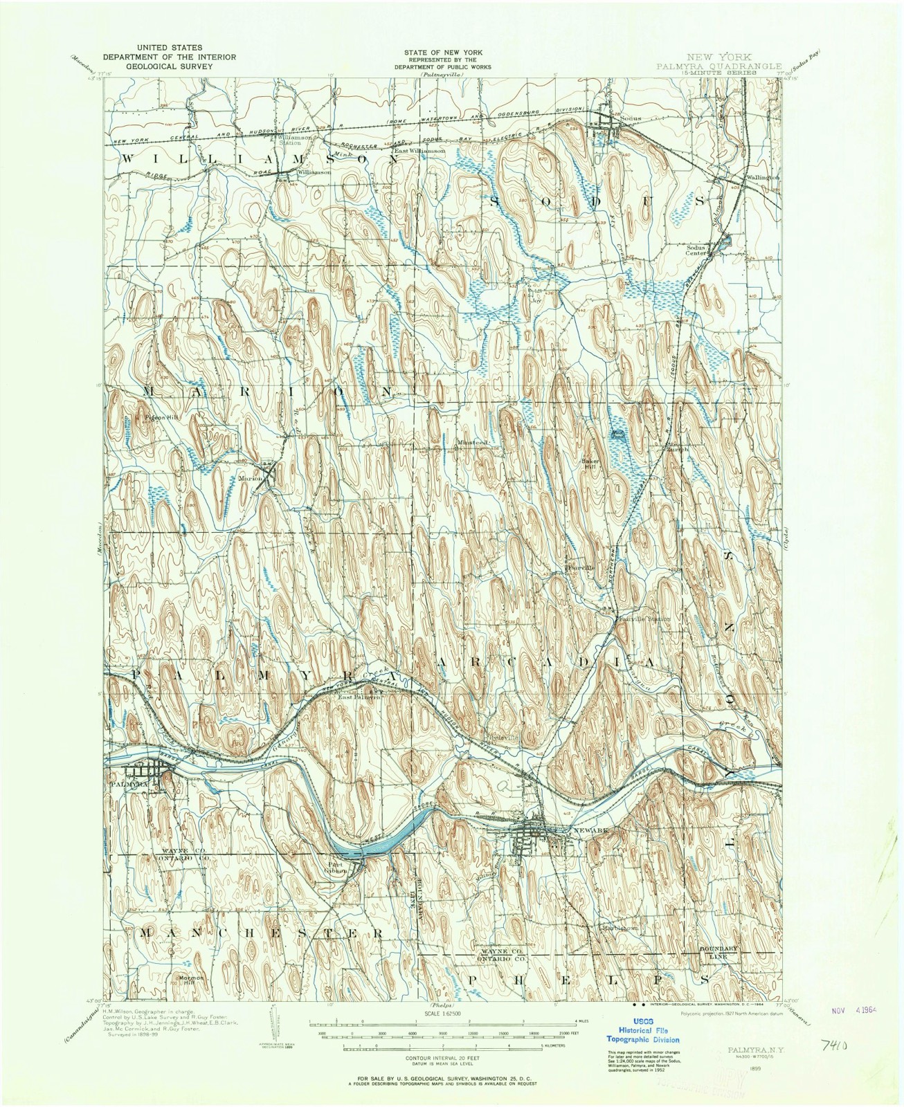 Topographic sheet of Palmyra, surveyed 1899