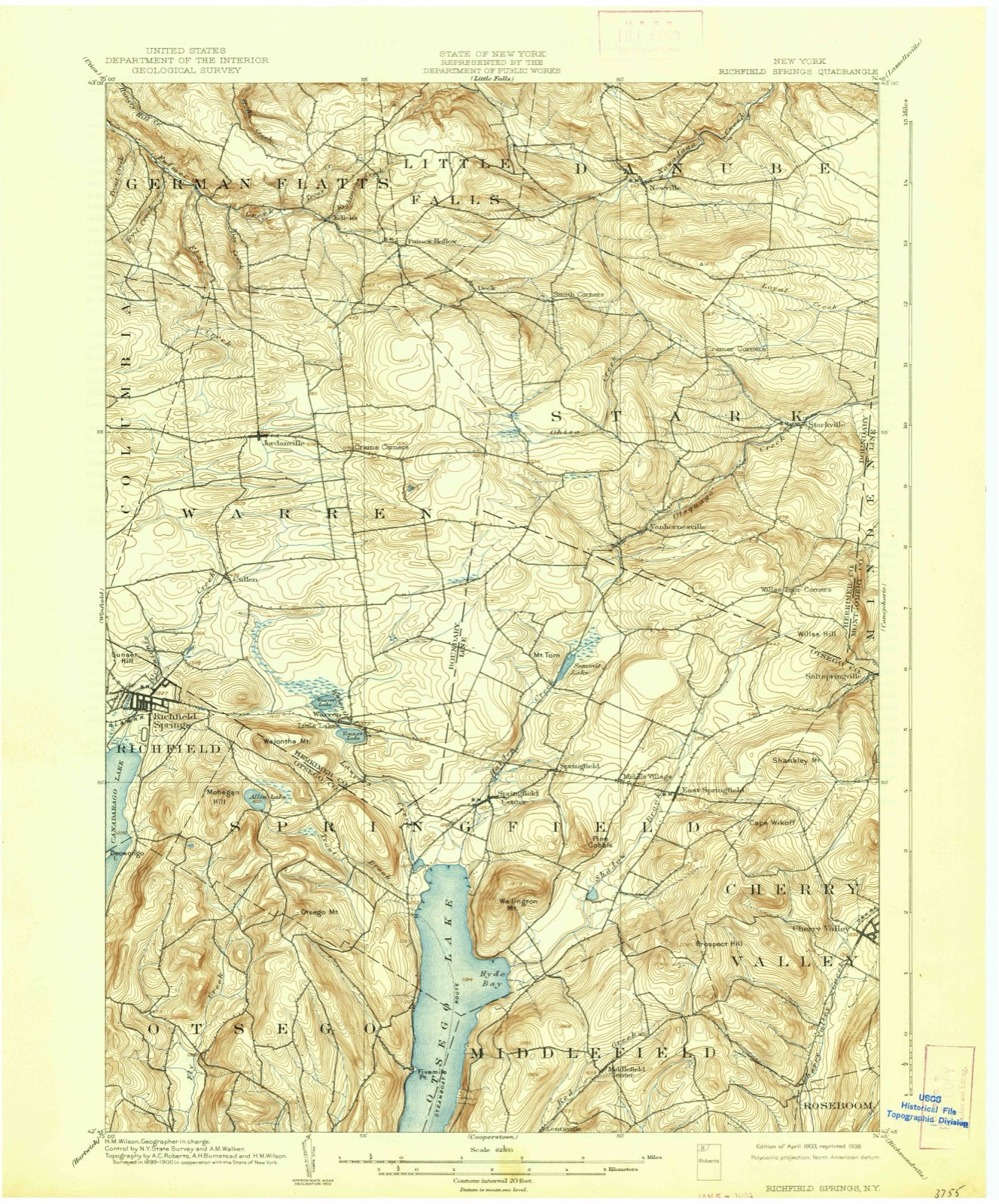 Topographic sheet of Smith Corners, surveyed 1903
