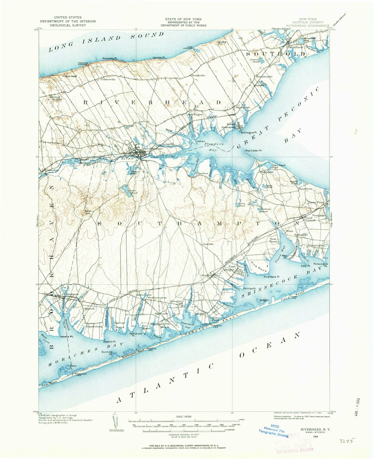 Topographic sheet of Riverhead, surveyed 1903