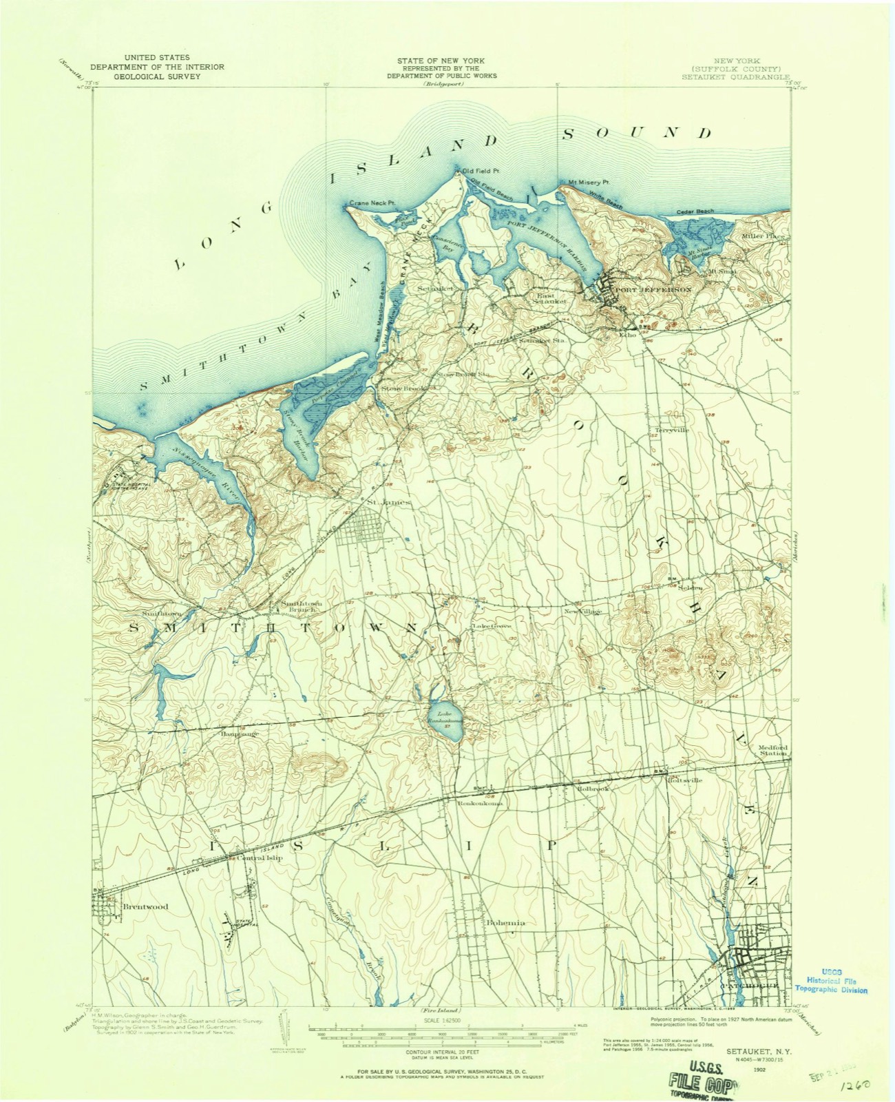 Topographic sheet of Holbrook, surveyed 1902
