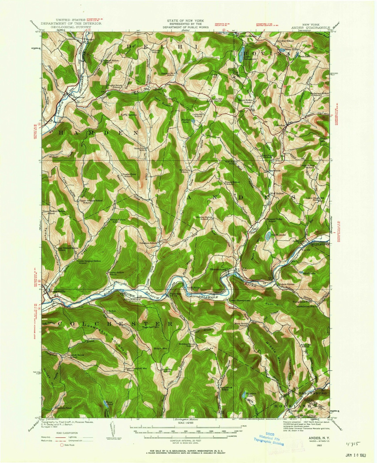 Topographic sheet of Hamden, surveyed 1922