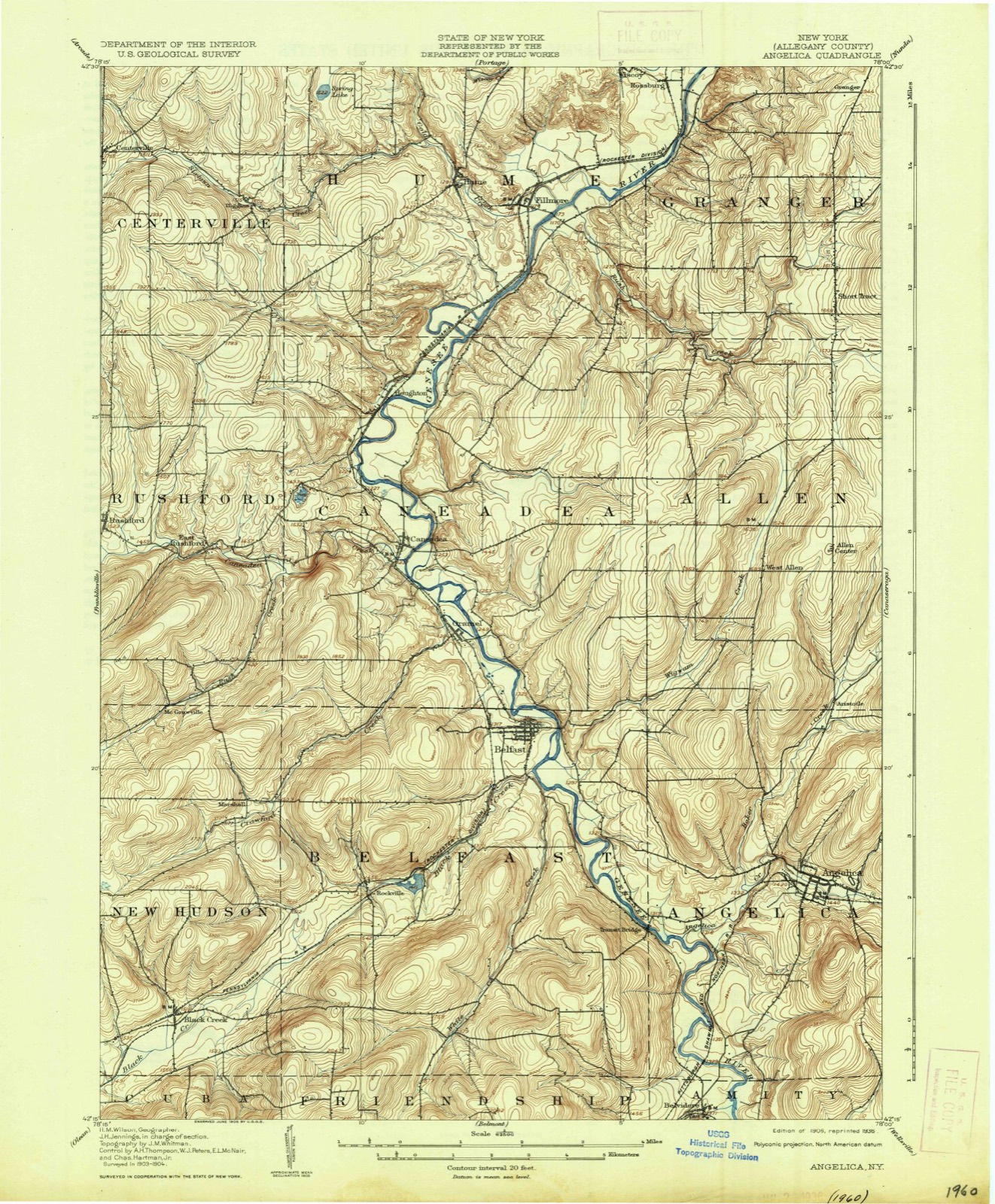 Topographic sheet of Short Tract, surveyed 1906