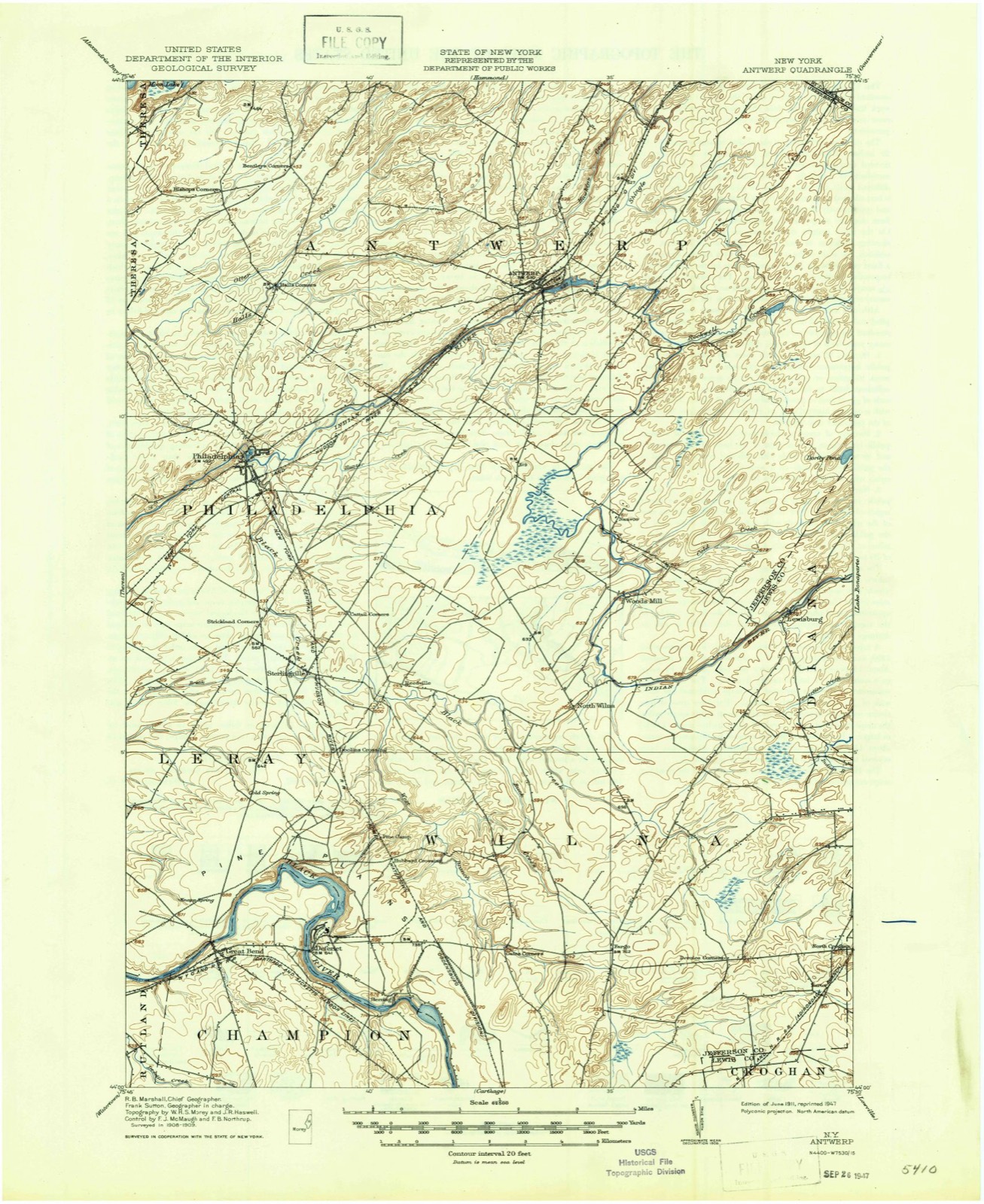 Topographic sheet of Herrings, surveyed 1911