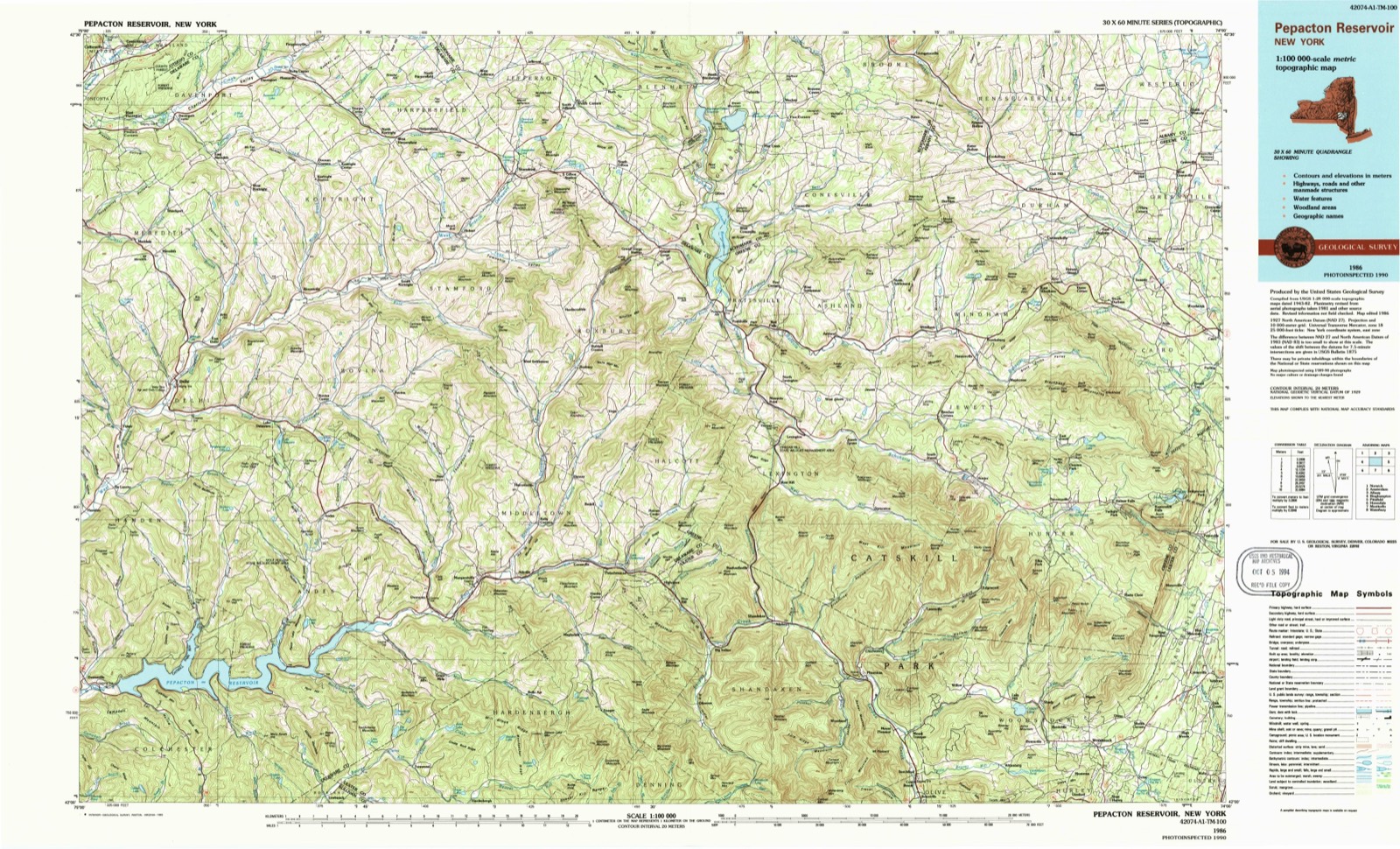 Topographic sheet of Ruby, surveyed 1986
