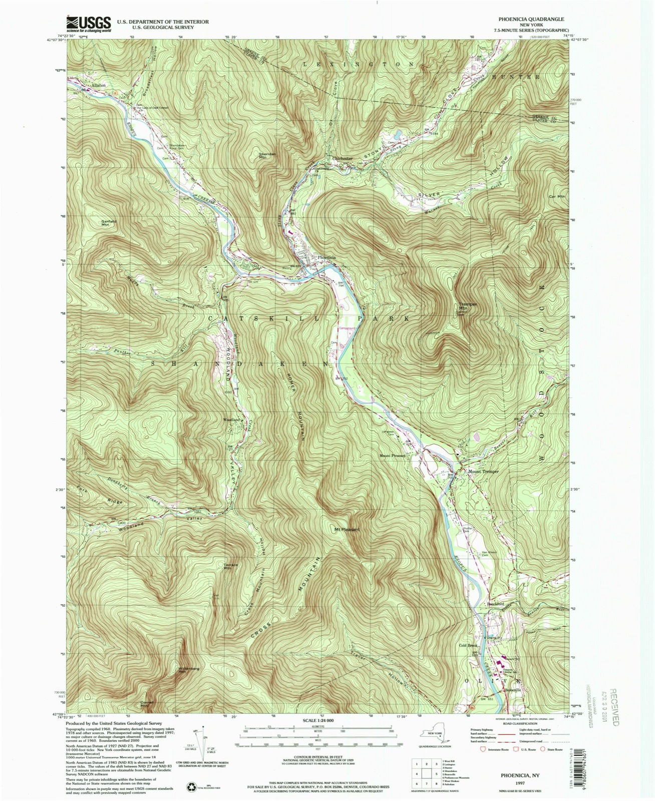 Topographic sheet of Beechford, surveyed 1997