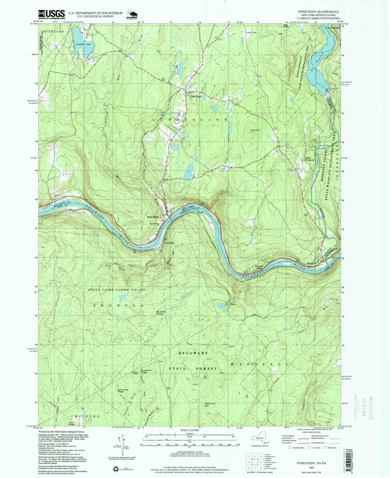 Topographic sheet of Glen Spey, surveyed 1997