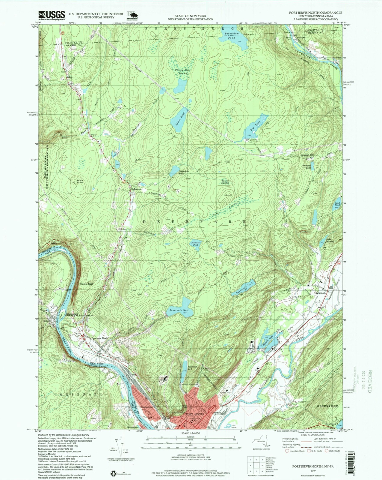 Topographic sheet of Paradise, surveyed 1997