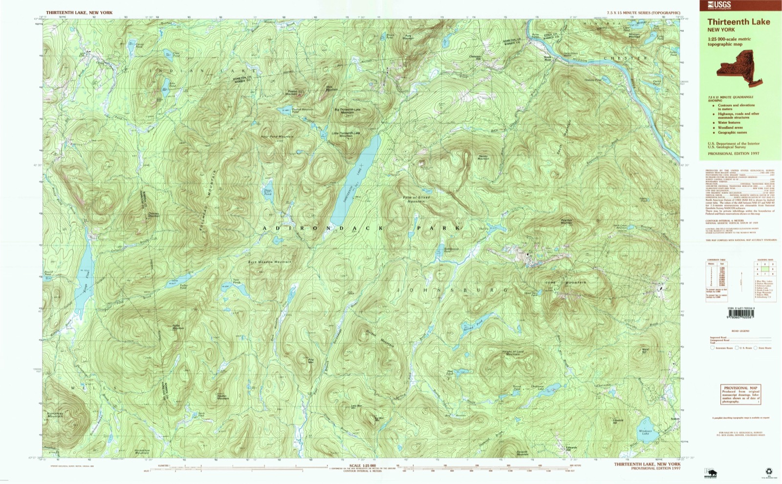 Topographic sheet of Edwards Hill, surveyed 1997