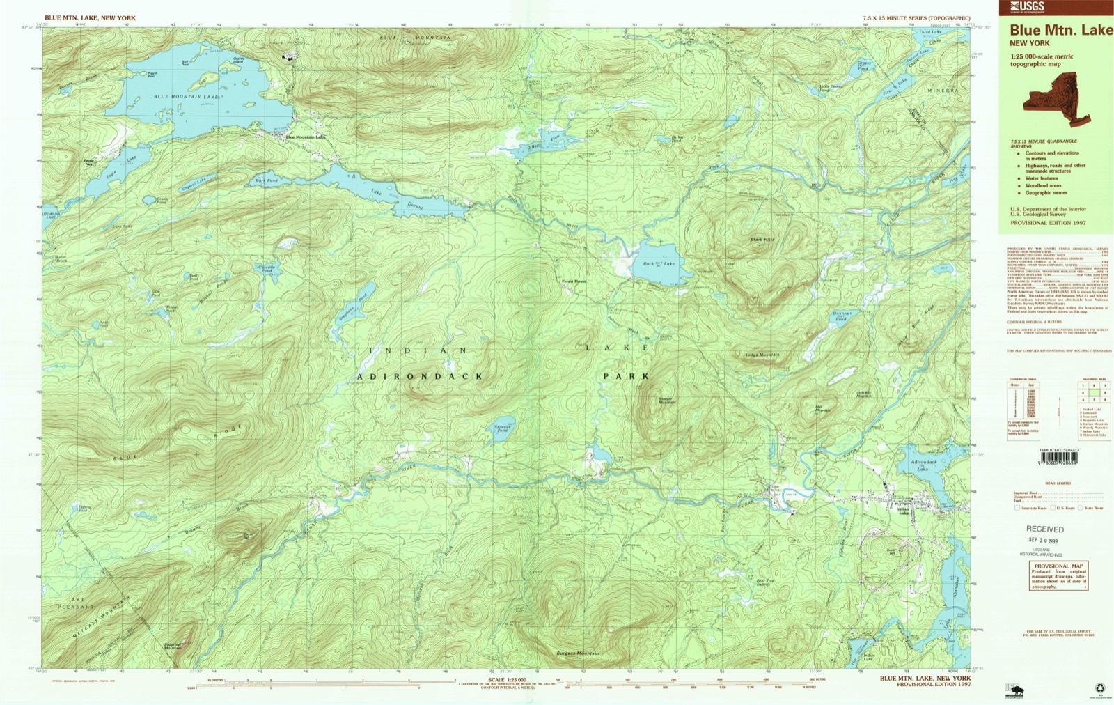 Topographic sheet of Eagle Nest, surveyed 1997