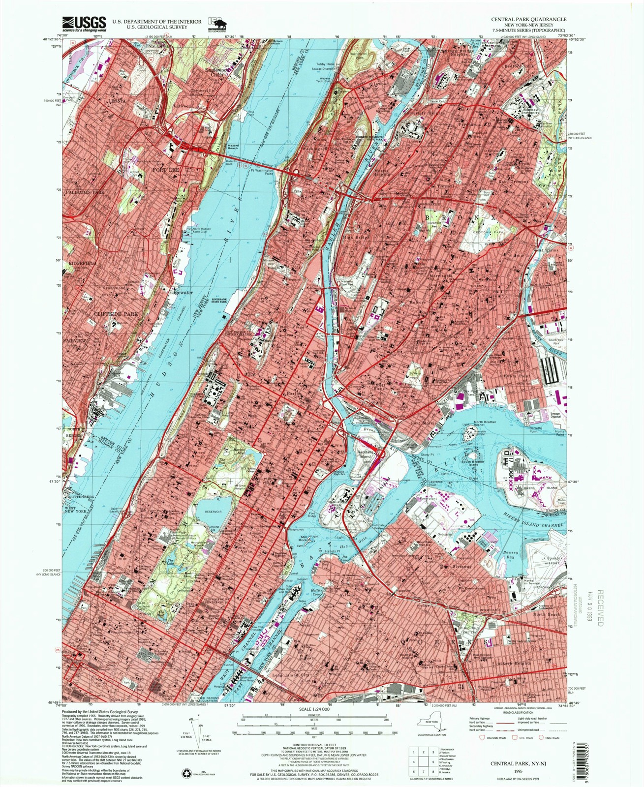 Topographic sheet of Morrisania, surveyed 1995