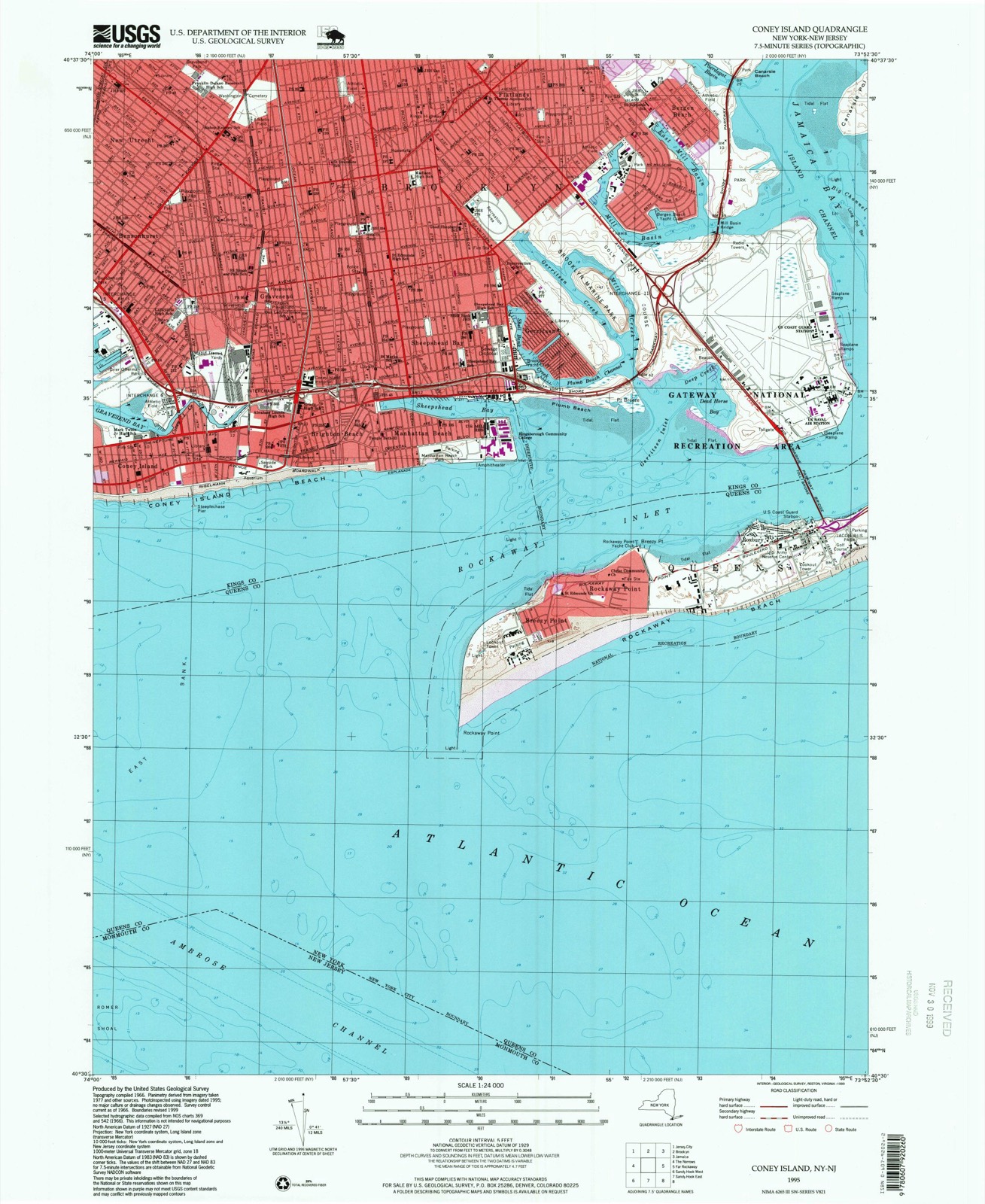 Topographic sheet of Roxbury, surveyed 1995