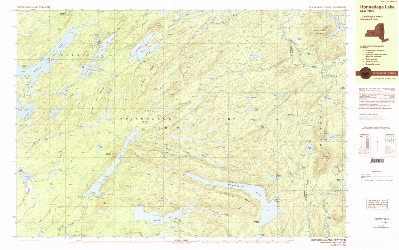 Topographic sheet of Herkimer Landing, surveyed 1989