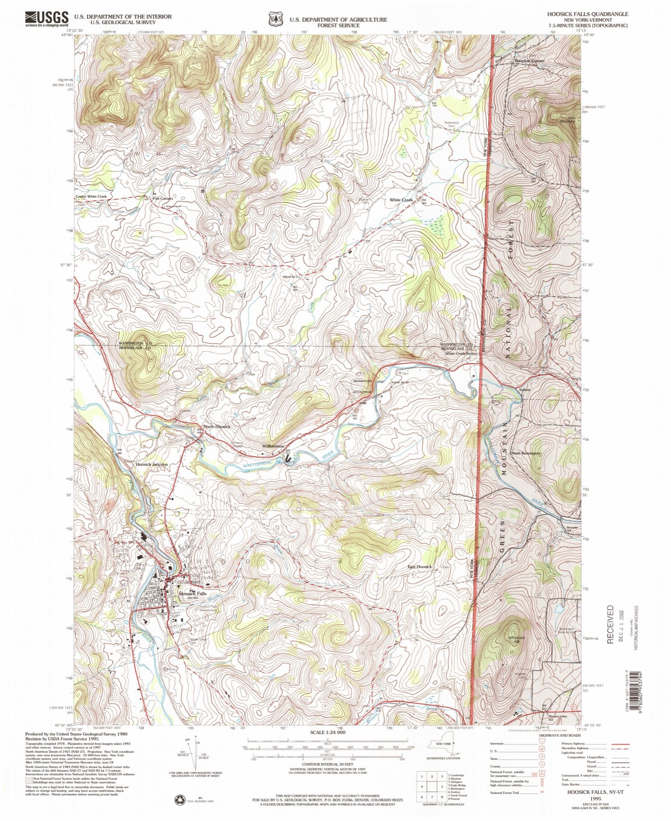 Topographic sheet covering Gooding Farm, surveyed 1995