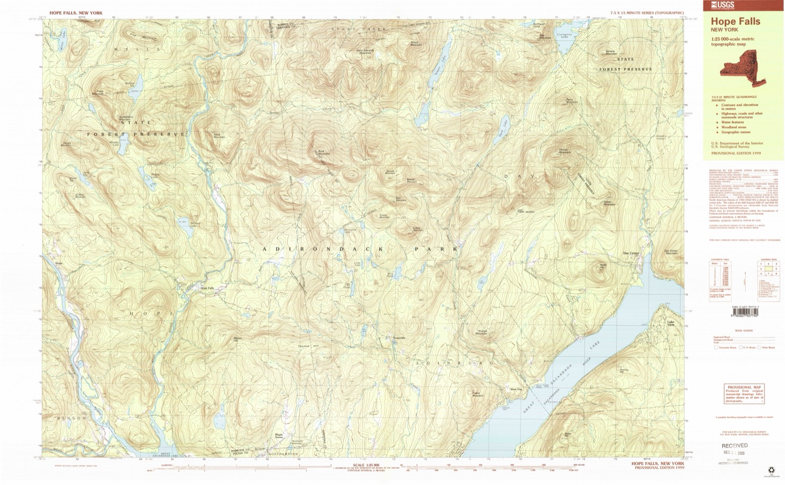 Topographic sheet of Maple Grove, surveyed 1999