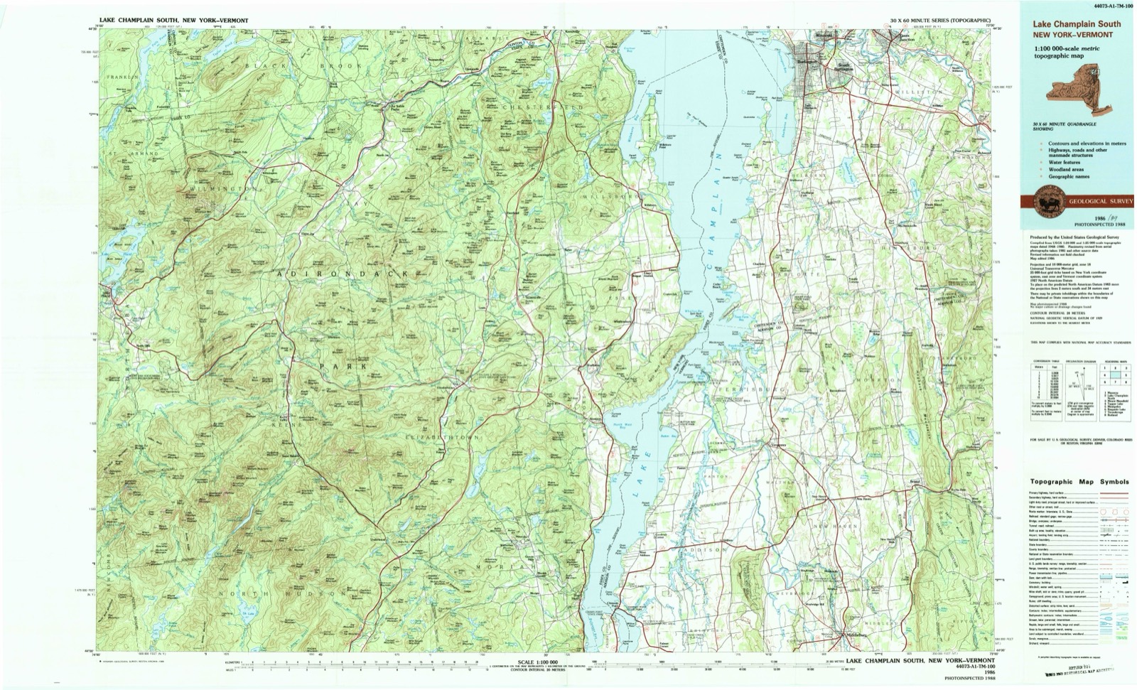 Topographic sheet of Haselton, surveyed 1986