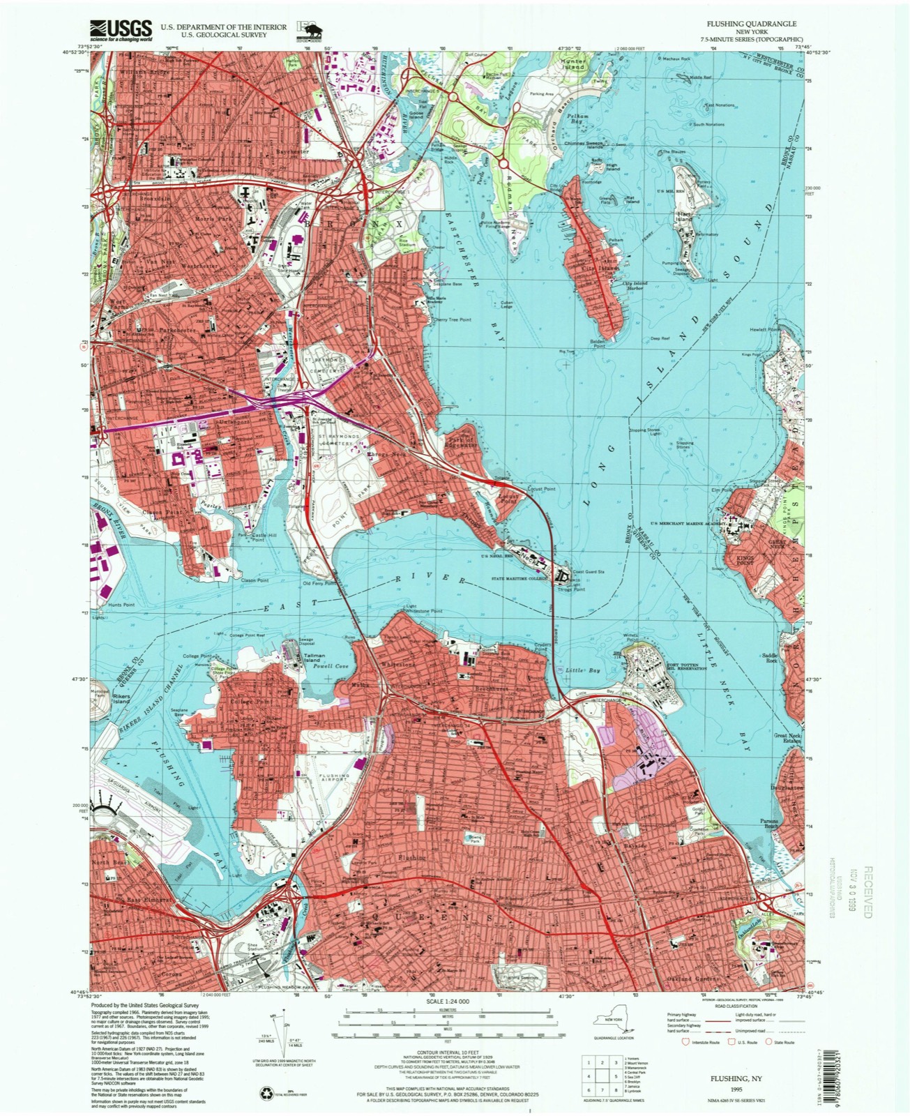 Topographic sheet of Whitestone, surveyed 1995