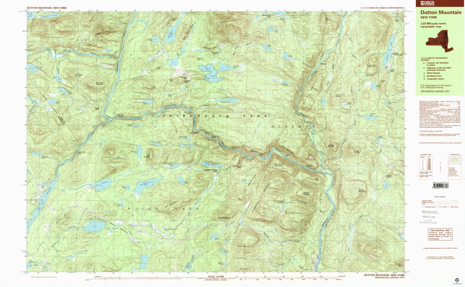 Topographic sheet of Stillwater, surveyed 1997