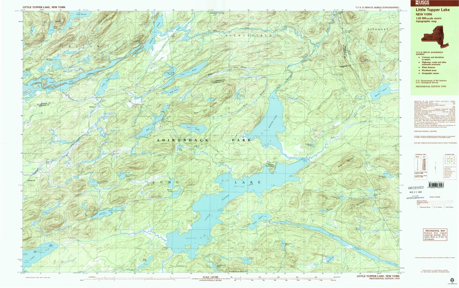 Topographic sheet of Robinwood, surveyed 1999