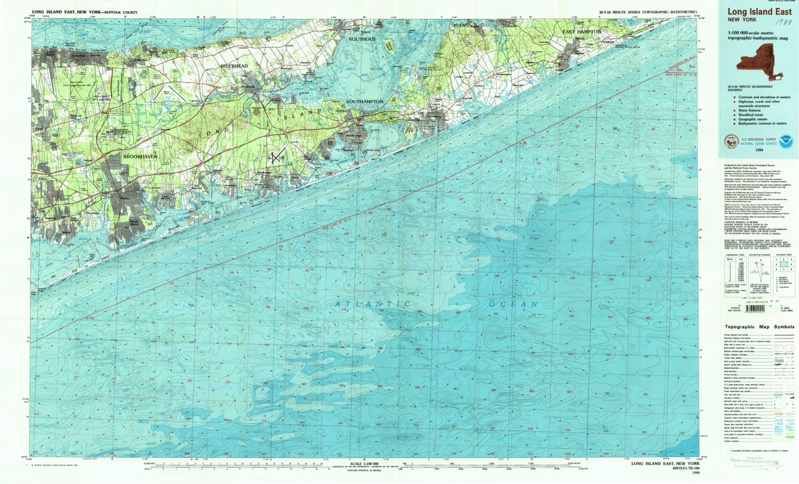 Topographic sheet of Devon, surveyed 1984