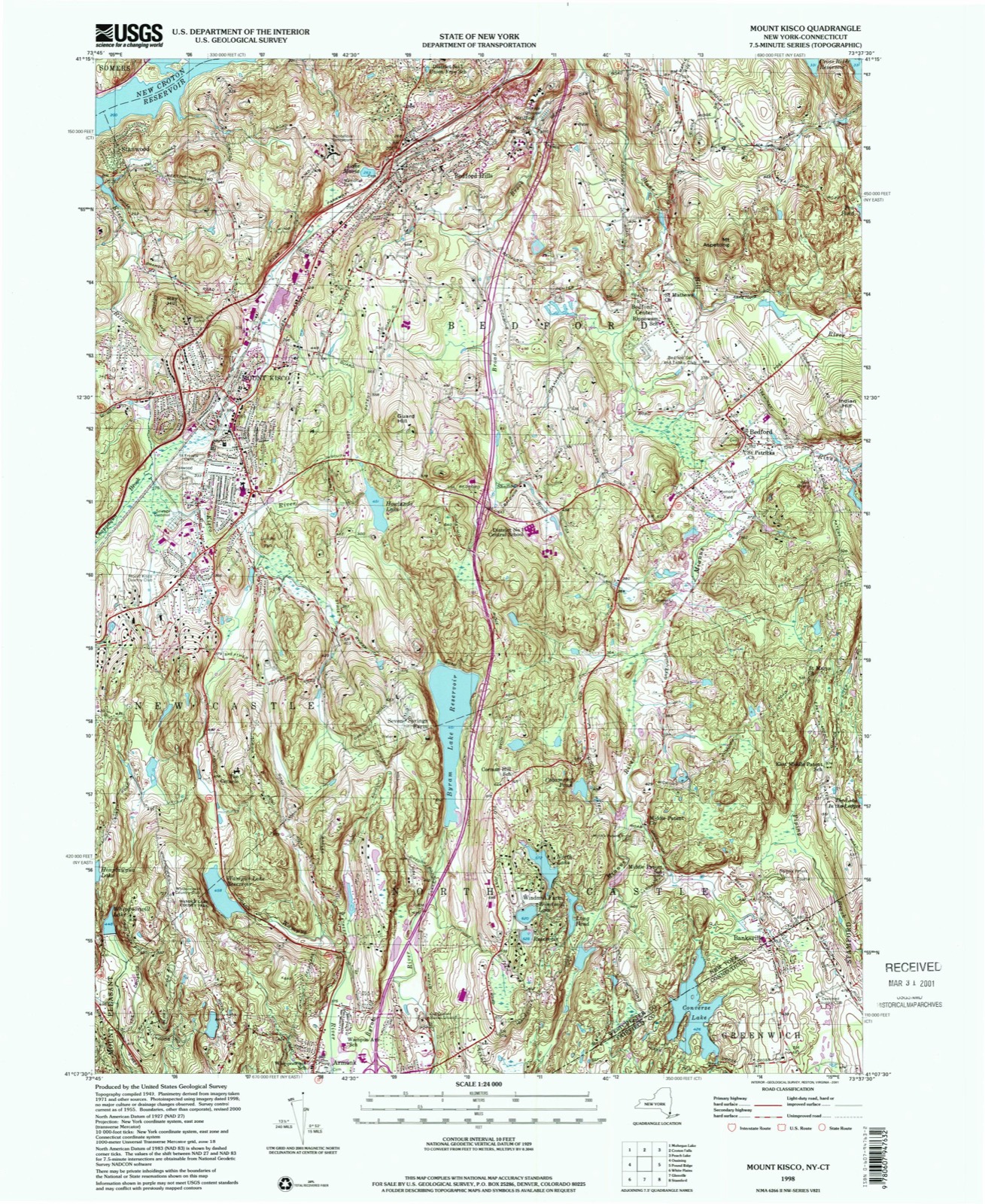 Topographic sheet covering Stepping Stones, surveyed 1998