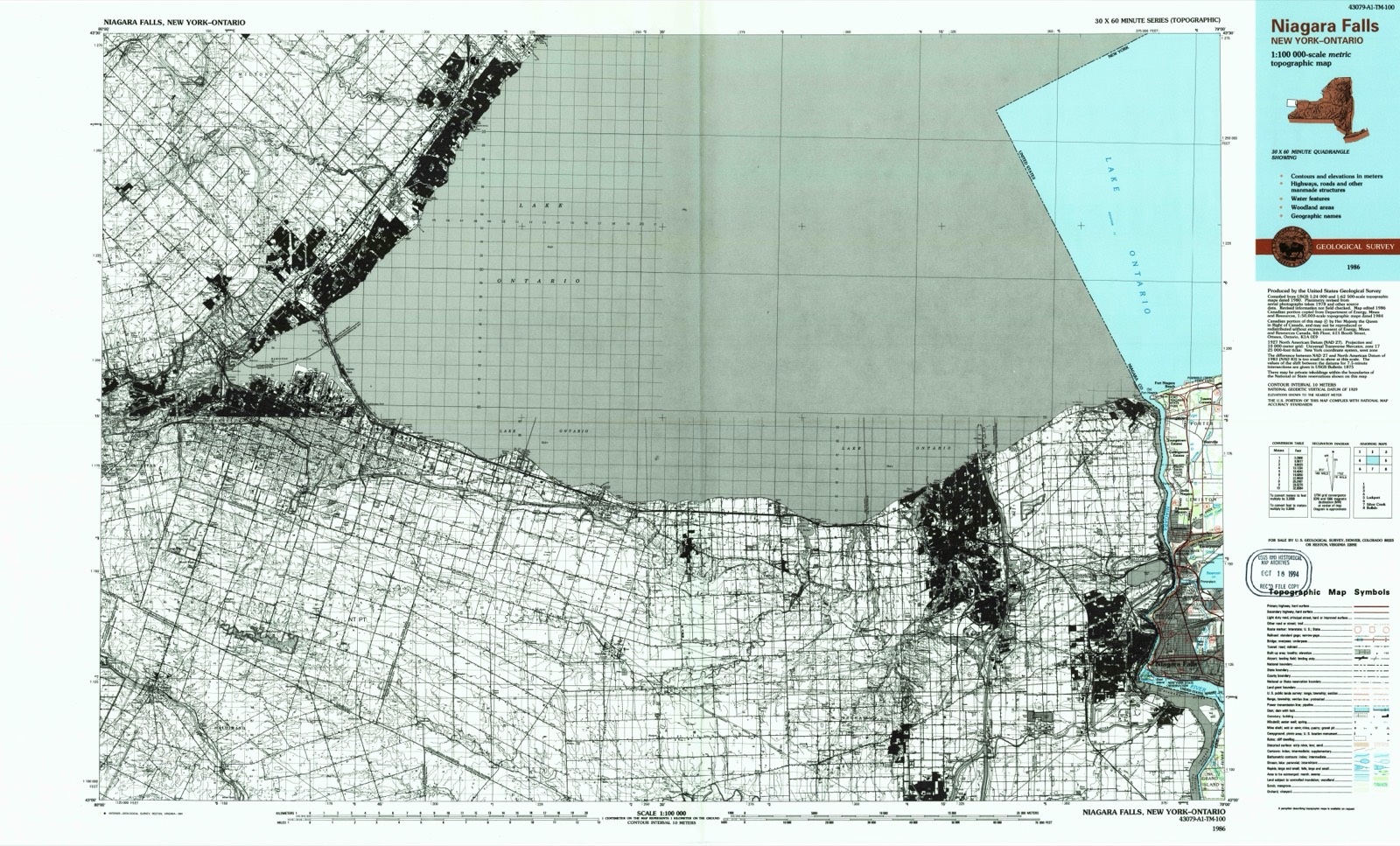 Topographic sheet of Lewiston, surveyed 1986
