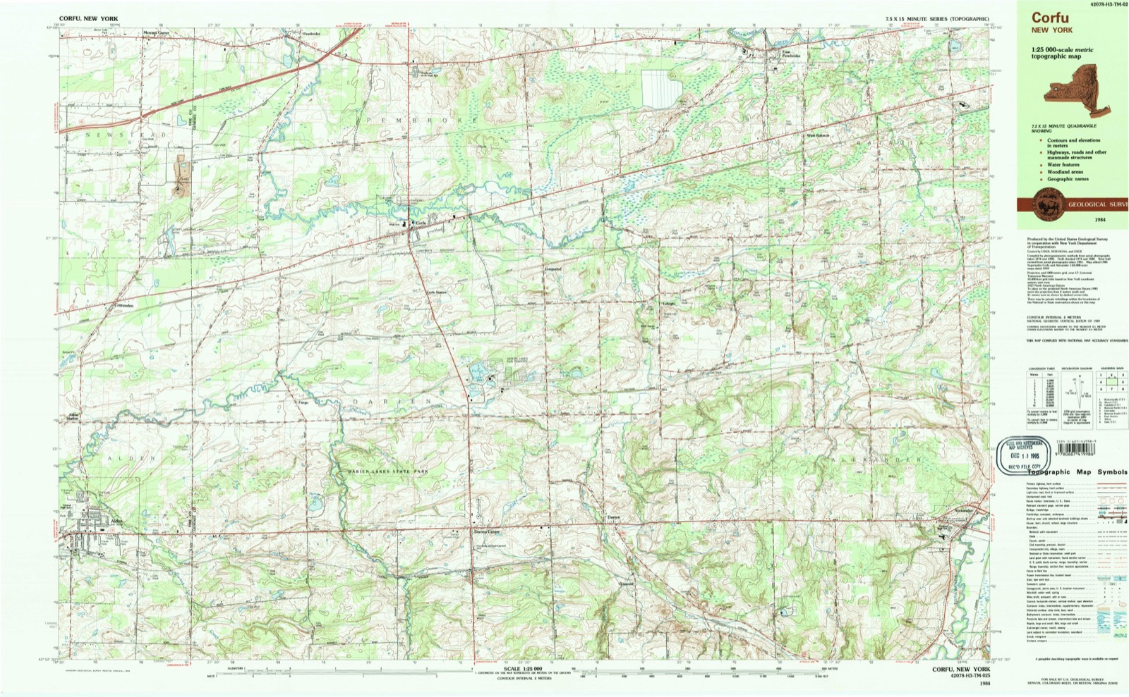 Topographic sheet of Ray, surveyed 1984
