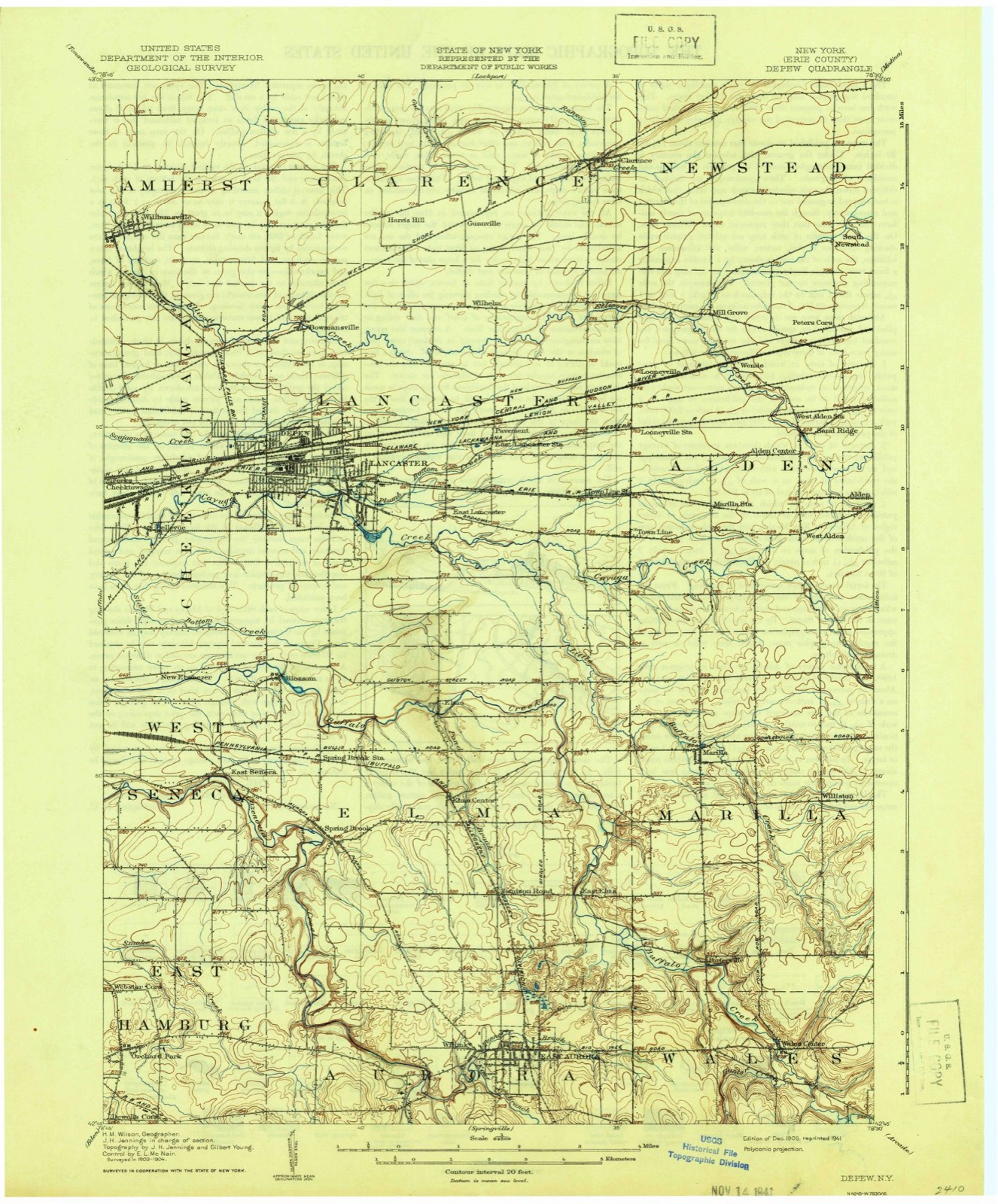 Topographic sheet of Blossom, surveyed 1905
