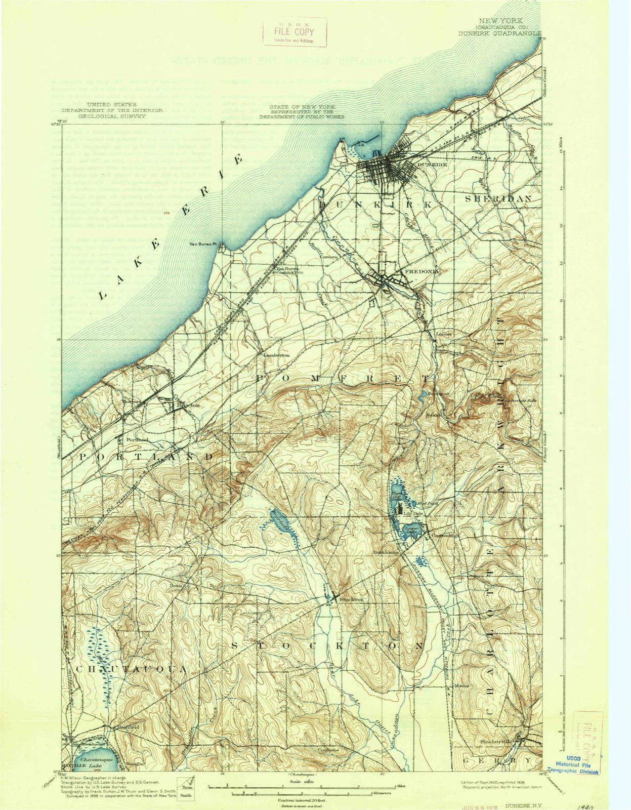 Topographic sheet of Dean, surveyed 1900